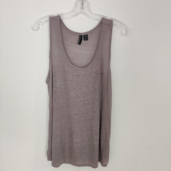 Cynthia Rowley Women's 100% Linen Tunic Tank Top Size Medium Rose Pink Summer - Picture 1 of 10